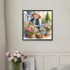 Diamond Painting-DIY Full Round Drill Garden Old Lady