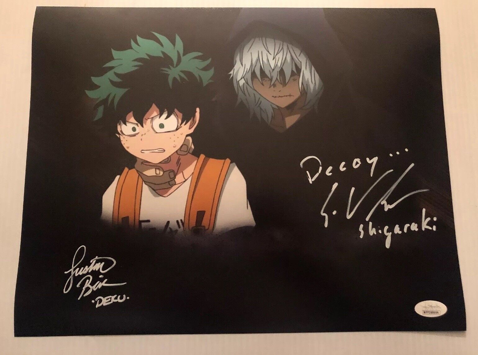 Justin Briner Eric Vale Signed Autographed 11x14 Photo Poster painting My Hero Academia JSA COA