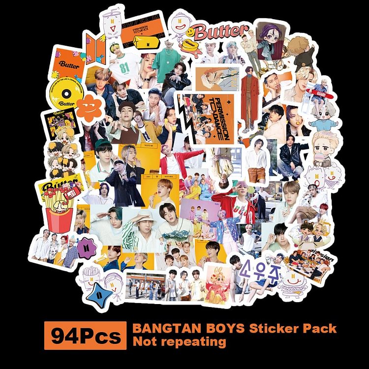 방탄소년단 94 Sheets Butter Concept Stickers