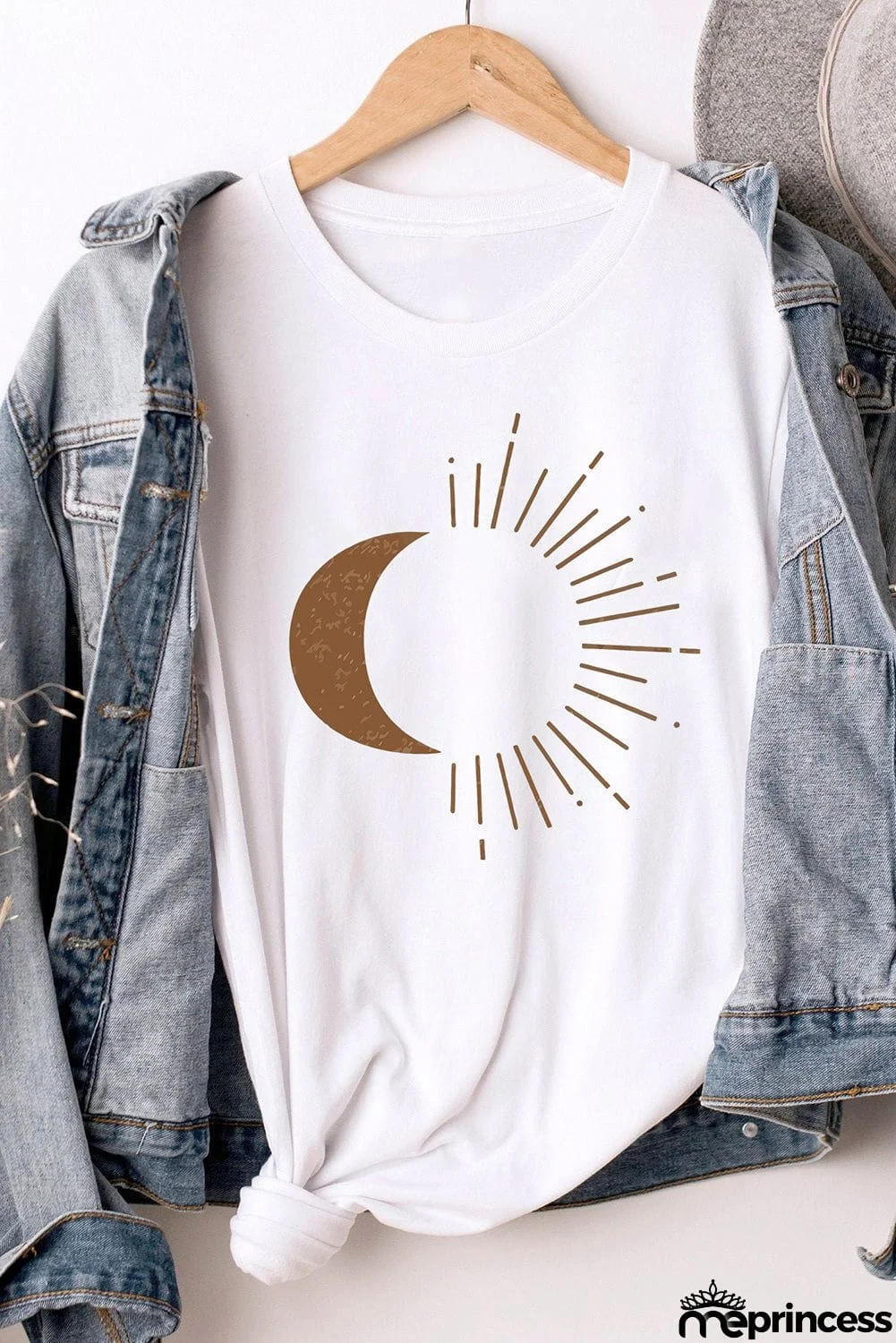 Moon and Sun Graphic Short Sleeve Tee