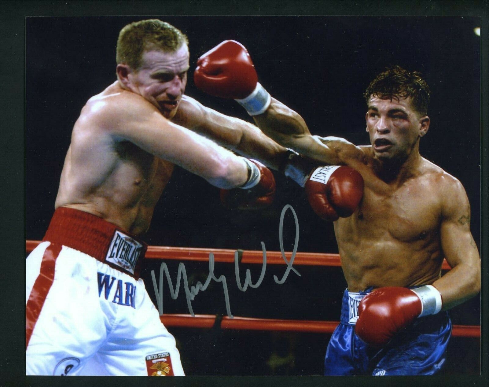 Micky Ward Signed Autographed 8 x 10 Photo Poster painting boxing action