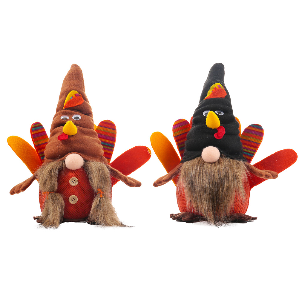 

Thanksgiving LED Doll Faceless Turkey Gnome Celebration Party Table Setting, Girl, 501 Original