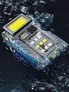 COB+SMD LED Camping Work Light Rechargeable Mini Flashlight Hat Clip Torch Light