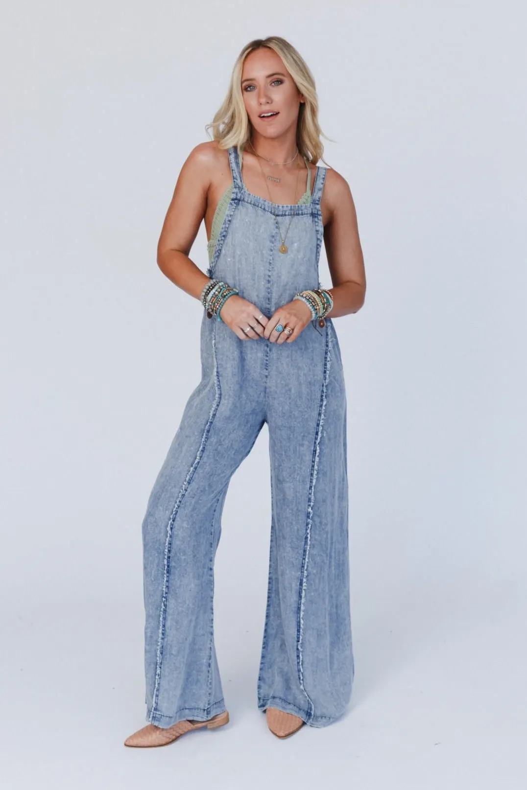 Harley Washed Jumpsuit - Denim