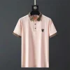 cotton lapel casual polo shirt