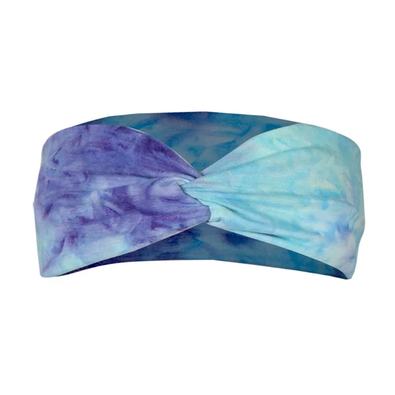 Sports yoga tie-dye crossover fashion hairband