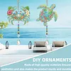 Crab & Turtle 5D Diamond Painting Suncatcher with Crystal Pendant, Double-Sided Hanging Wind Chime Kit for Adults | Beach Coastal Ocean Decor