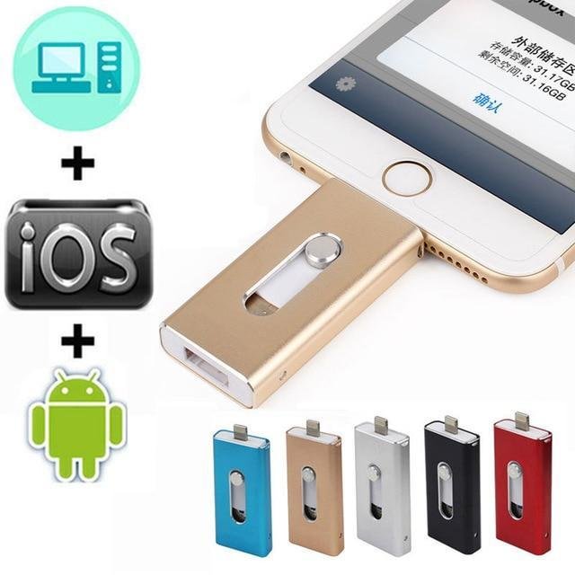 MOBILE USB FLASH DRIVE FOR IPHONE AND ANDROID DEVICES