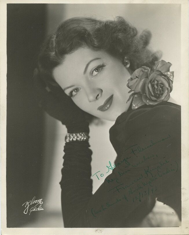 Beautiful Entertainer FRANCES K?????? Vintage Signed Photo Poster painting