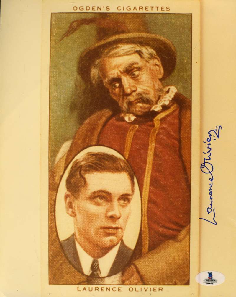 Laurence Olivier Bas Beckett Authentication Cert Signed 8x10 Photo Poster painting Autograph