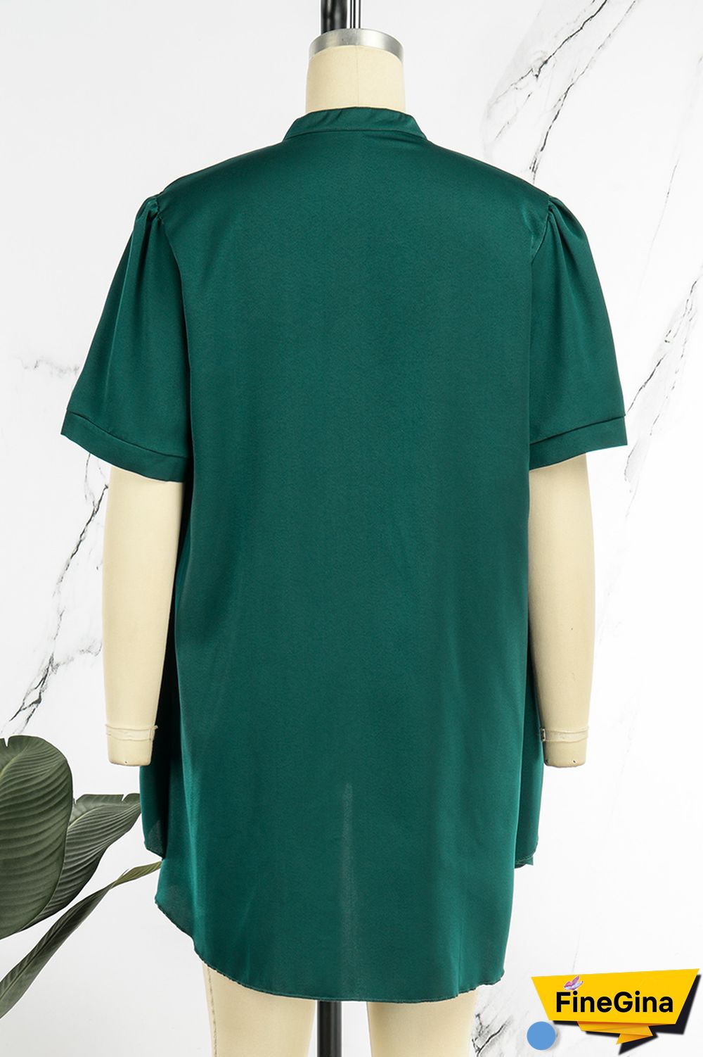 Burgundy Casual Solid Patchwork Shirt Collar Tops