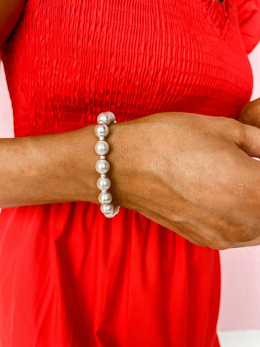 Everyday Delight Metallic Ball Beaded Bracelet