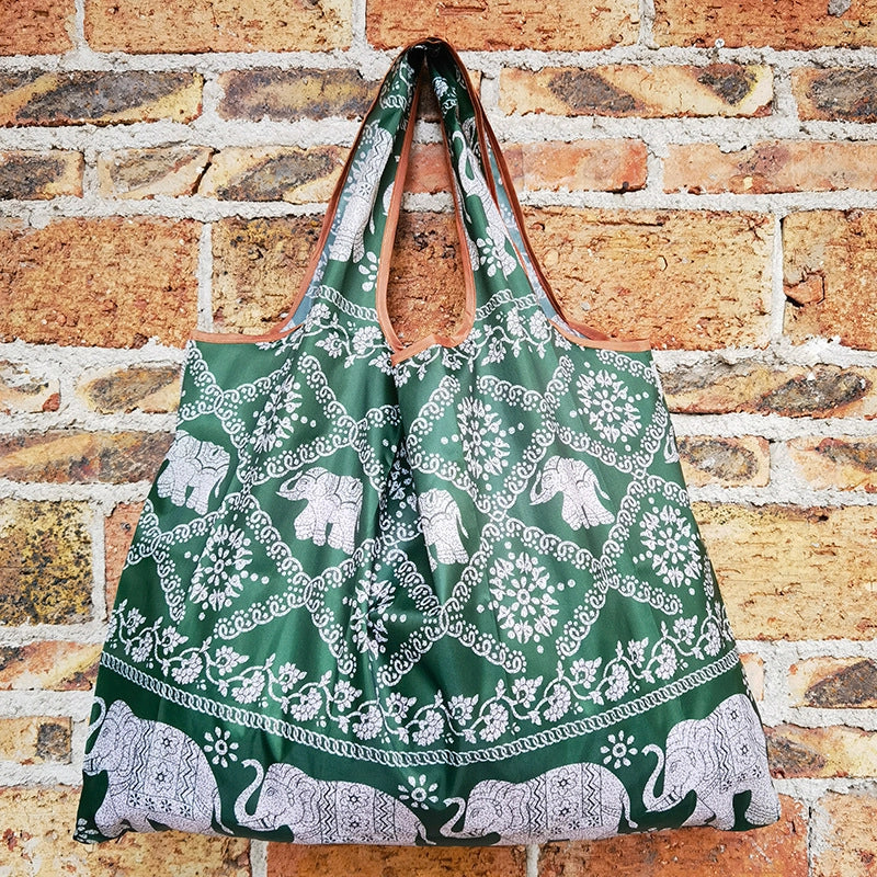 Spot Japanese Printed Environmental Bag Large 210T Supermarket Folding Shopping Bag Thickened Tote Bag Shopping Bag