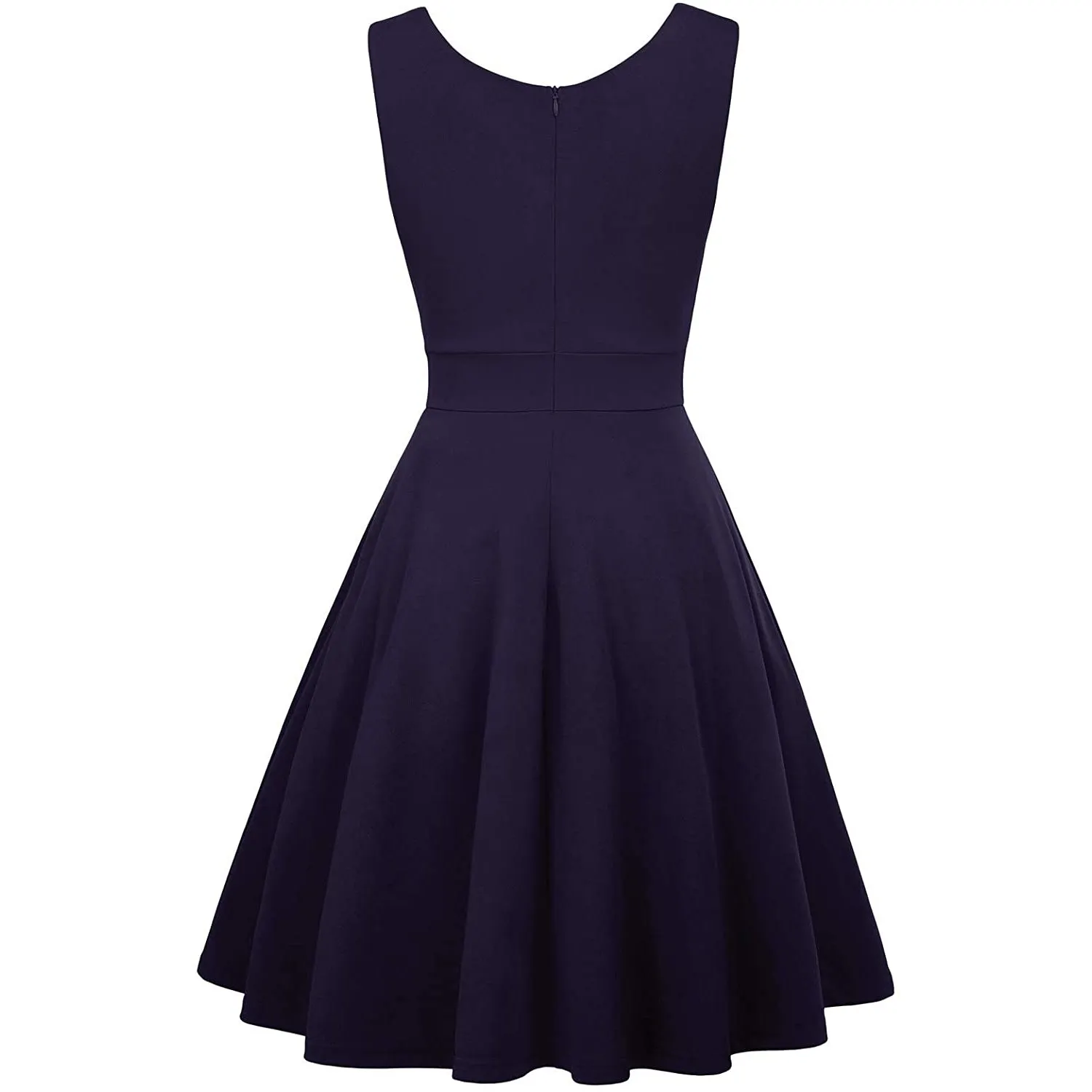 Sleeveless Wrap V-Neck A-line Bridesmaid Cocktail Party Dress for Women
