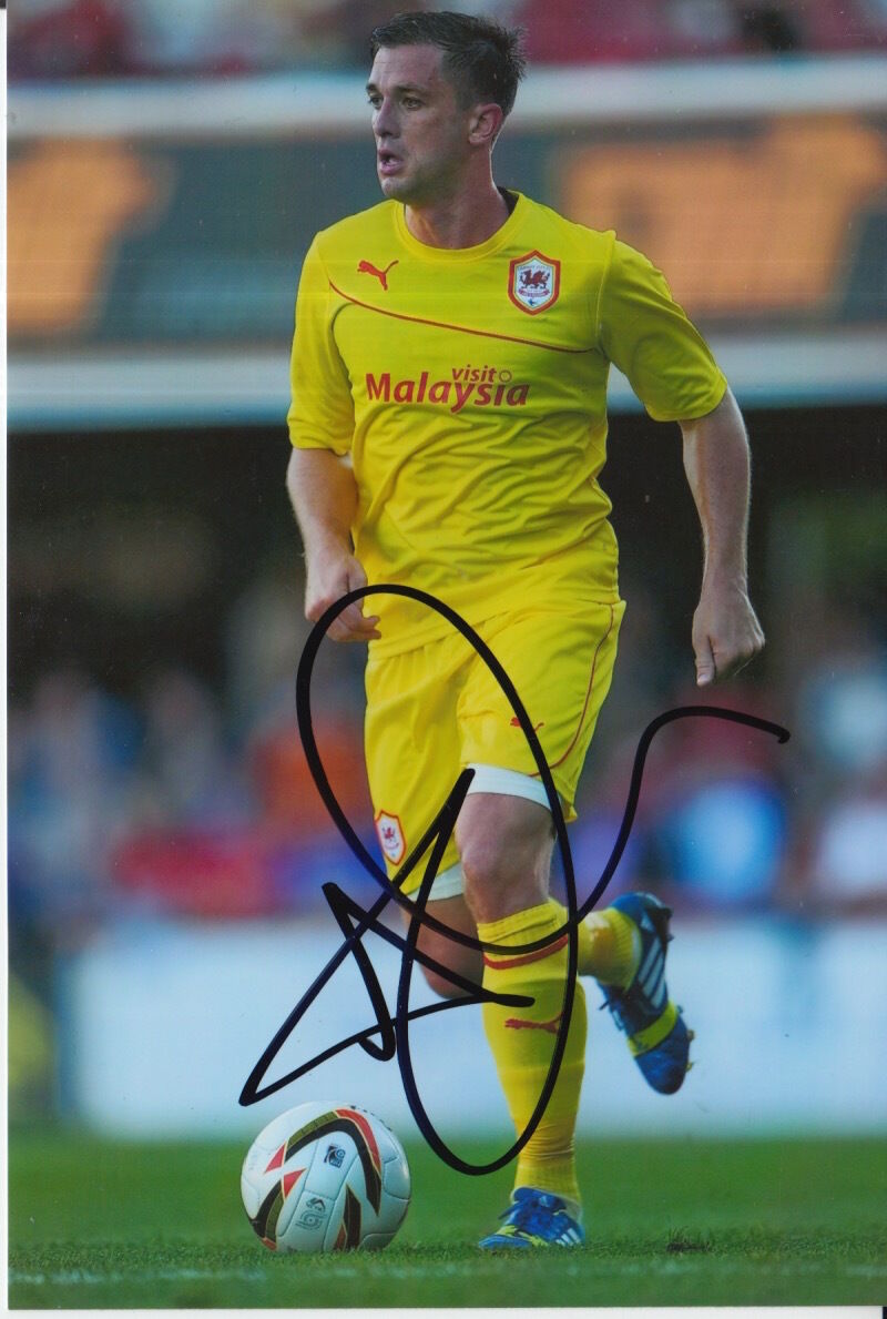 CARDIFF CITY HAND SIGNED ANDREW TAYLOR 6X4 Photo Poster painting.