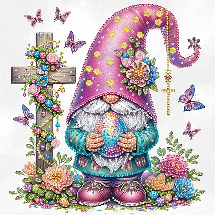 Partial Special-Shaped Diamond Painting - Easter Gnome 30*30CM