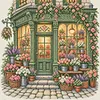 Stamped Cross Stitch Kit for Adults Flower Shop 11CT 45x45cm tapestrymarket