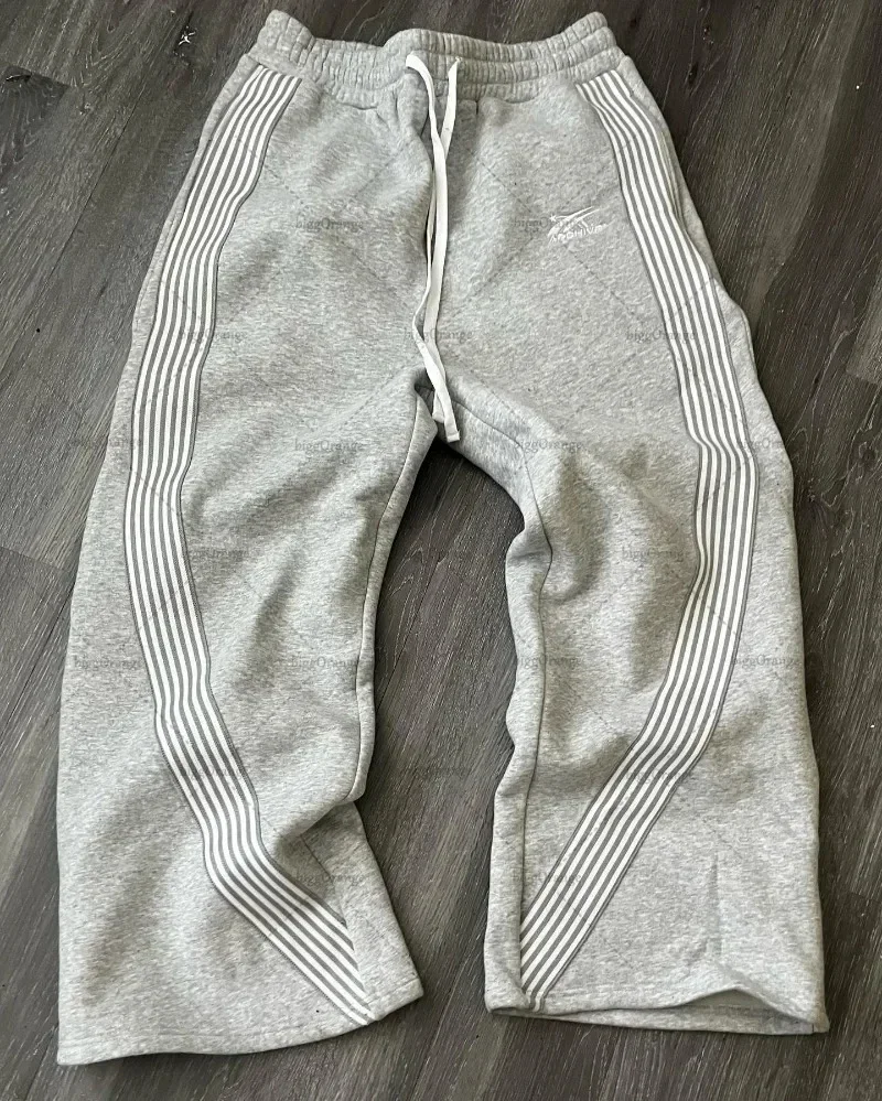Aonga High Street Hip Hop Camo Sweatpants Gothic Retro Stripe Graphic Baggy Casual Y2K Pants Elastic Waist Jogging Trousers Streetwear aonga