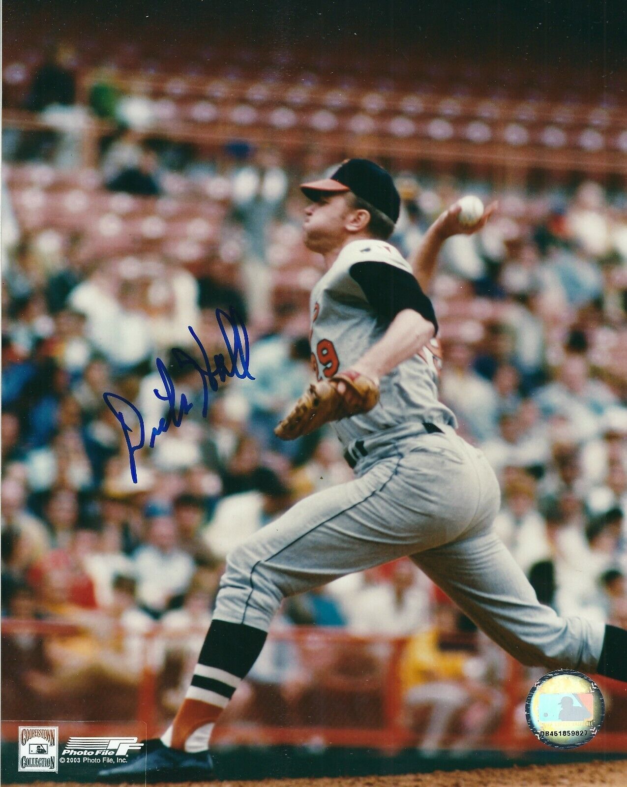 Signed 8x10 DICK HALL Baltimore Orioles Autographed 8x10 Photo Poster painting - w/COA