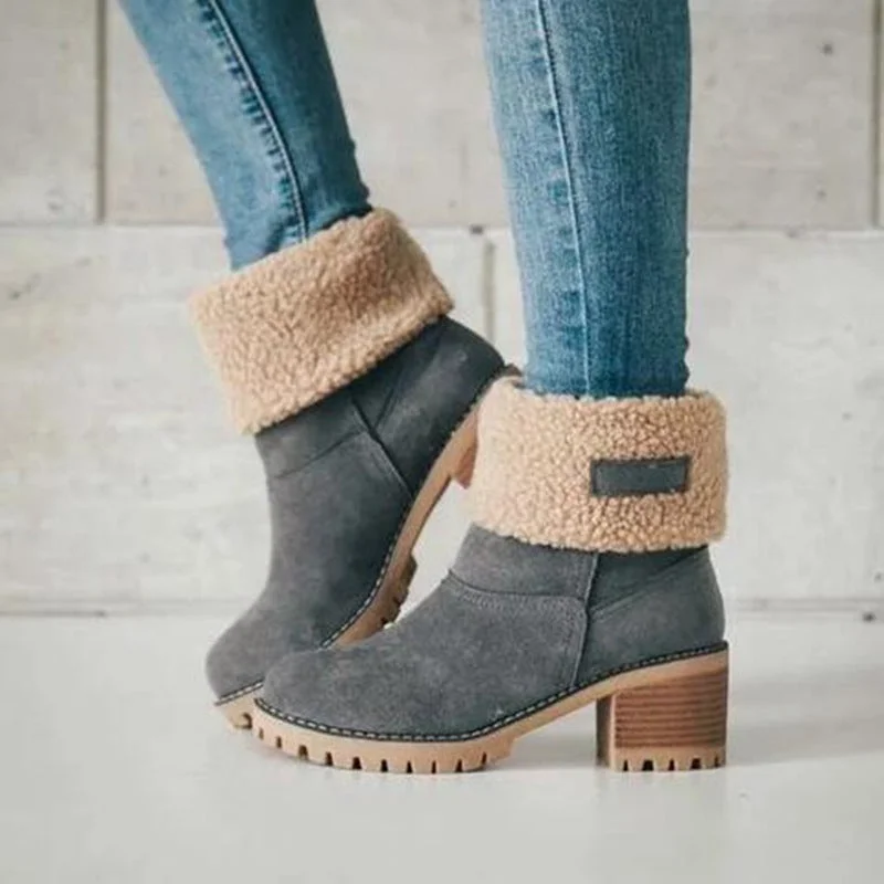 Zekear Seniors’ Chunky Heel Winter Boots