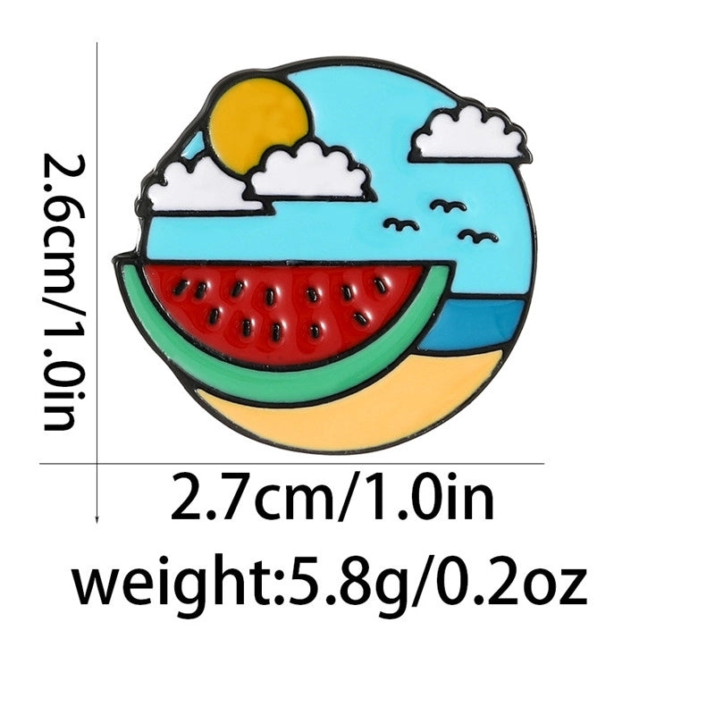 Cartoon Style Cute Cartoon Fruit Alloy Stamping Stoving Varnish Plating Unisex Brooches