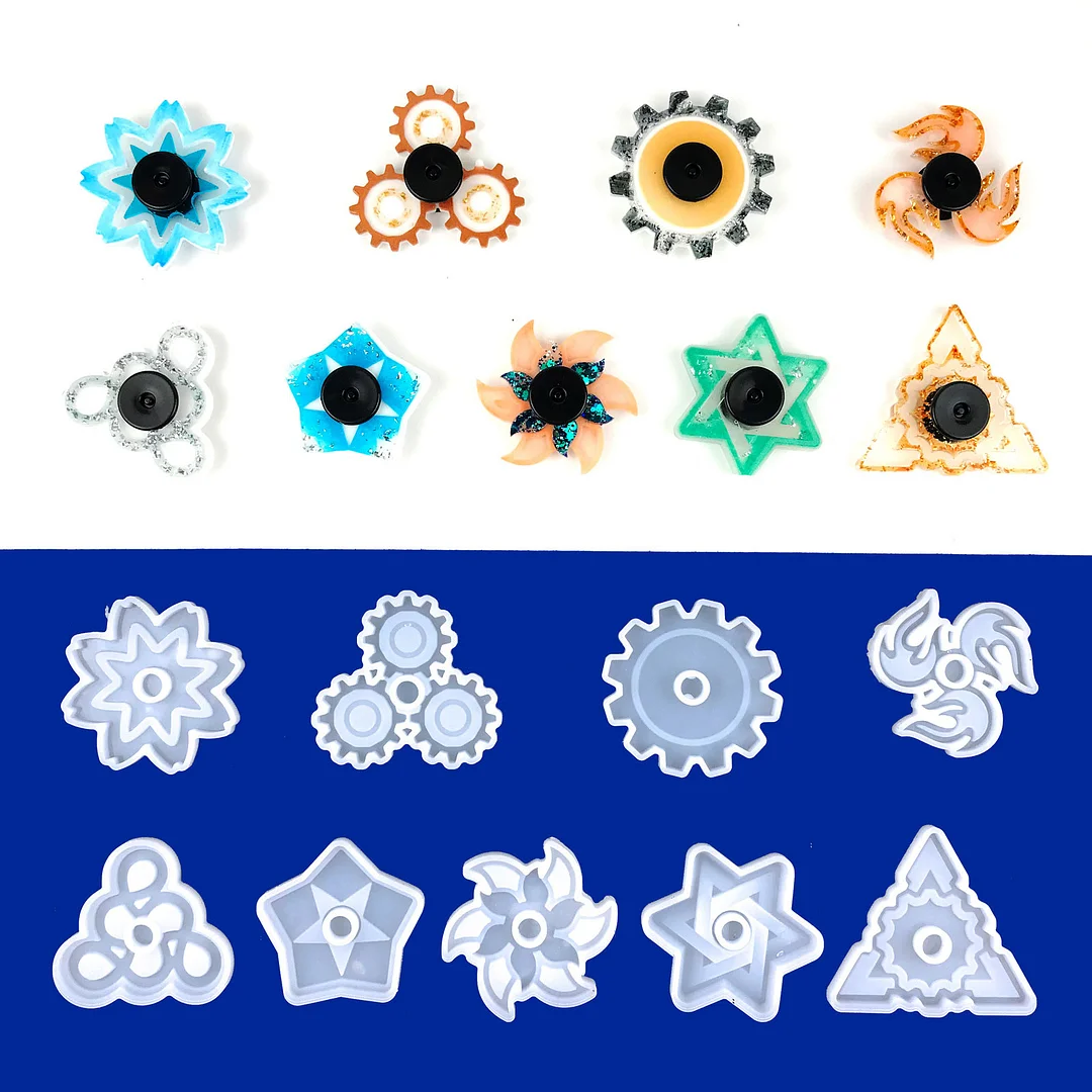 9pcs Resin Fingertip Gyro Material Kit