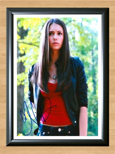 Vampire Diaries Nina Dobrev Signed Autographed Photo Poster painting Poster A4 8.3x11.7