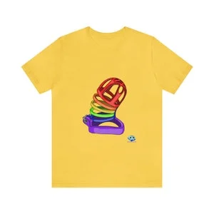 pornhint Pornhint Short Sleeve T-Shirt - Rainbow Chastity Cage