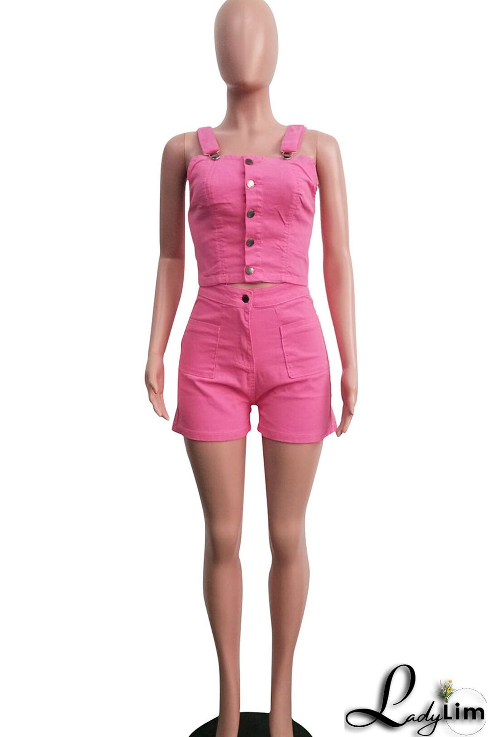 Black Sexy Solid Patchwork Buckle Spaghetti Strap Sleeveless Two Pieces(Without Belt)