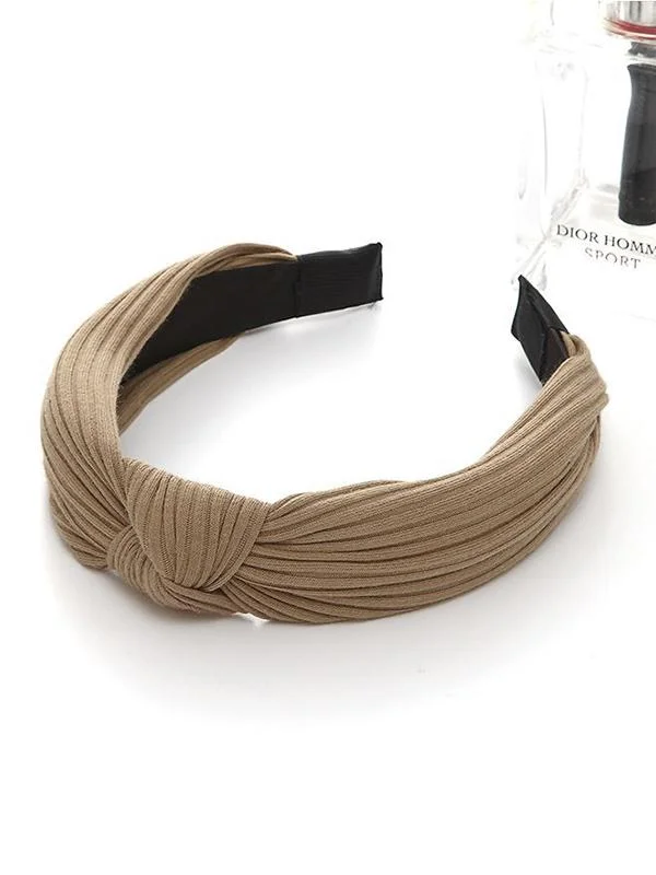 Pure Color Knot Headbands Hairband Hair Accessories Wide Side Hair Band