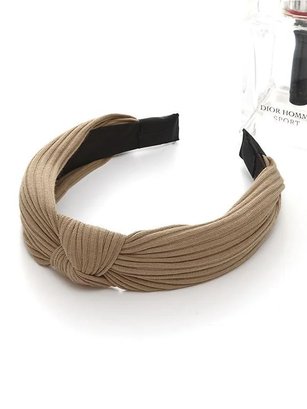 Solid Color Knot Headbands Hairband Hair Accessories Wide Side Hair Band