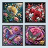 (US Local)4pcs/set Butterfly Flower-Crystal Rhinestone Diamond Painting(40x40cm)