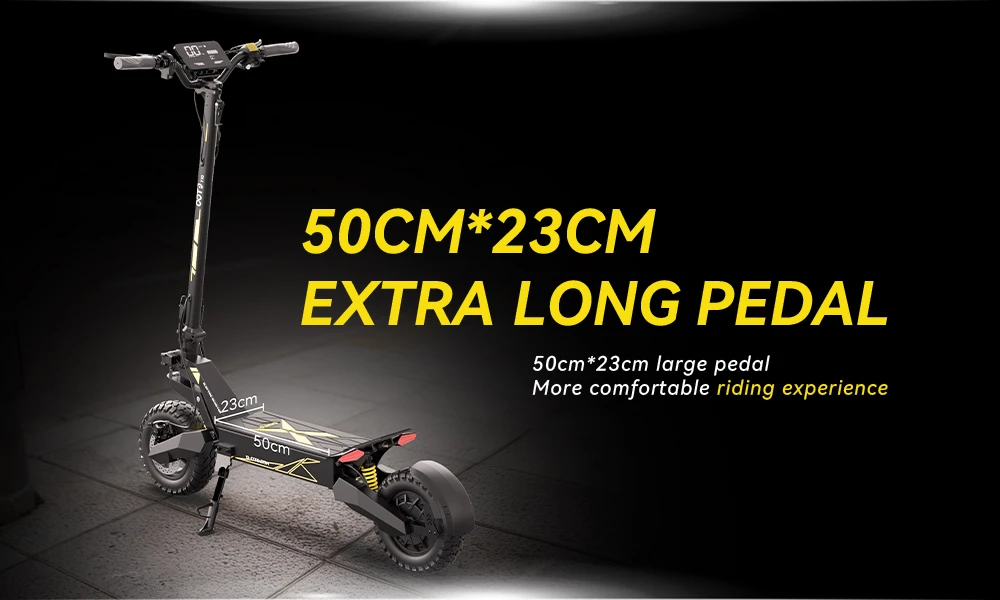 OOTD T10 Electric Scooter, 500W Motor, 48V 13AH Battery, 11 inch Vacuum Tires, 50km/h Max Speed, 45km Range, Front & Rear Disc Brakes, Front & Rear Spring Shock Absorber
