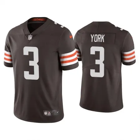 Men's Cleveland Browns #3 Cade York Brown Vapor Untouchable Limited Stitched Jersey HVW3