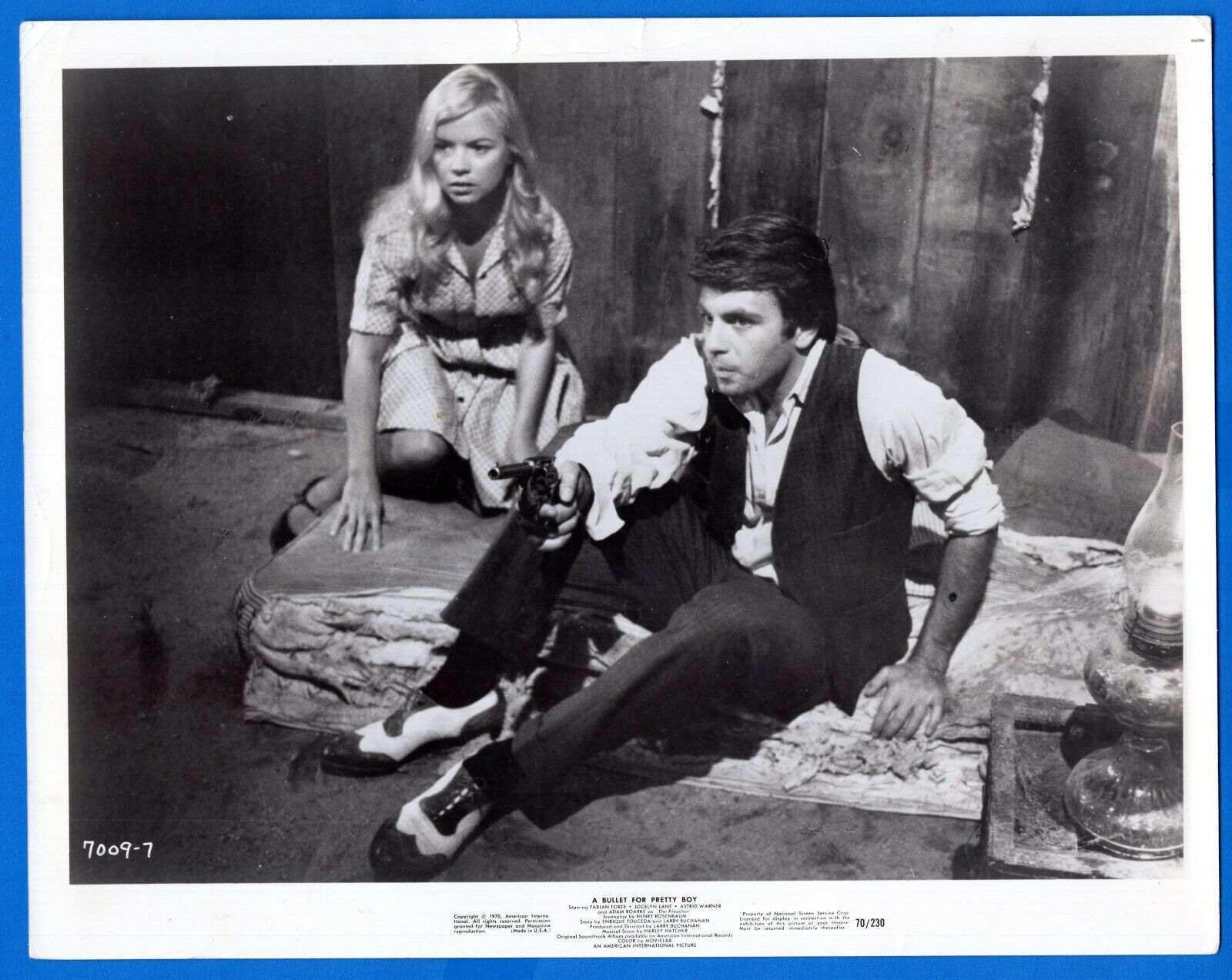 FABIAN FORTE JOCELYN LANE Vintage 8x10 Promo Photo Poster painting A BULLET FOR PRETTY BOY 1970