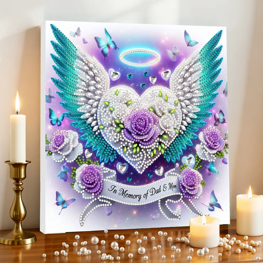 DIY Special Shape Drill Pearl Gem Diamond Art Painting Kit with Frame 9.84x9.84in Art Craft Pearl Diamond Painting for Adults Beginners Home Decor (BK37)