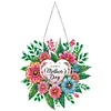 Diamond Painting Mother Day Wreath Pendant For Window Door Garden Decor