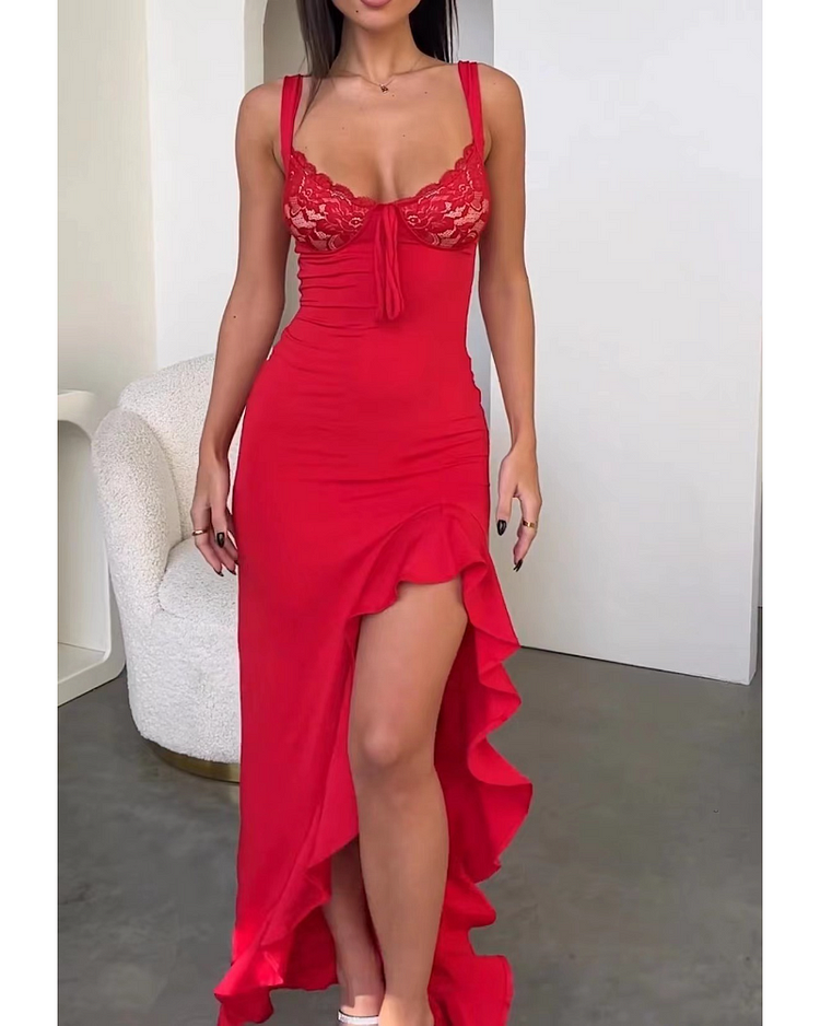 CLEARANCE🔥 Red sexy senior sense dress
