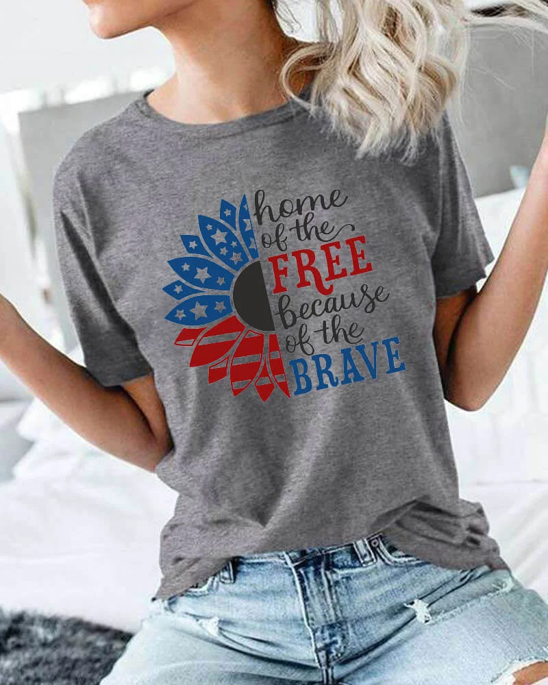 Home of The Free Because of The Brave T-shirt