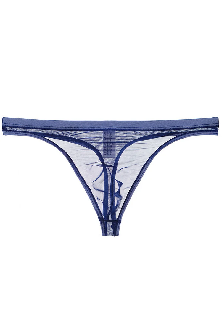 Men's Solid See Through Thin Version Underwear Breathable G-String
