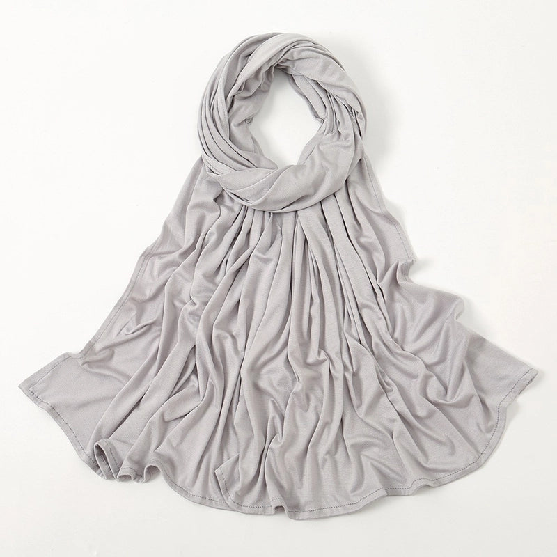 Hot New Solid Color Mercerized Cotton Jersey Scarf Soft Scarf Spot