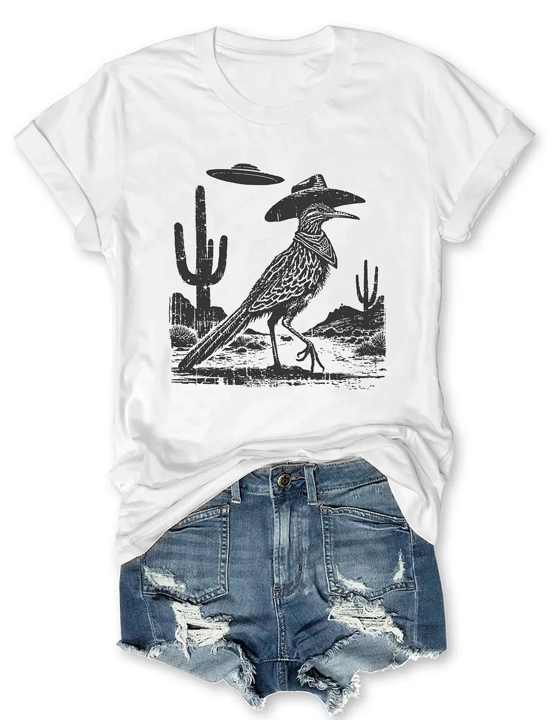 Roadrunner UFO Bird Lover T-shirt
