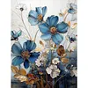 Blue Flower-11CT Stamped Cross Stitch 40*55cm tapestrymarket