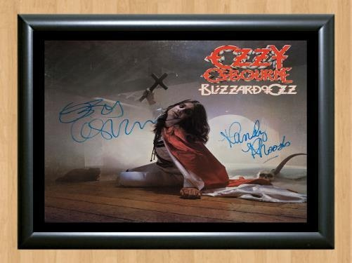 Ozzy Ozbourne Randy Rhoads Signed Autographed Photo Poster painting Poster Print Memorabilia A4 Size