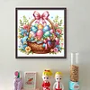 Easter Eggs In Flower Basket-14CT Stamped Cross Stitch 40*40cm/15.75*15.75in