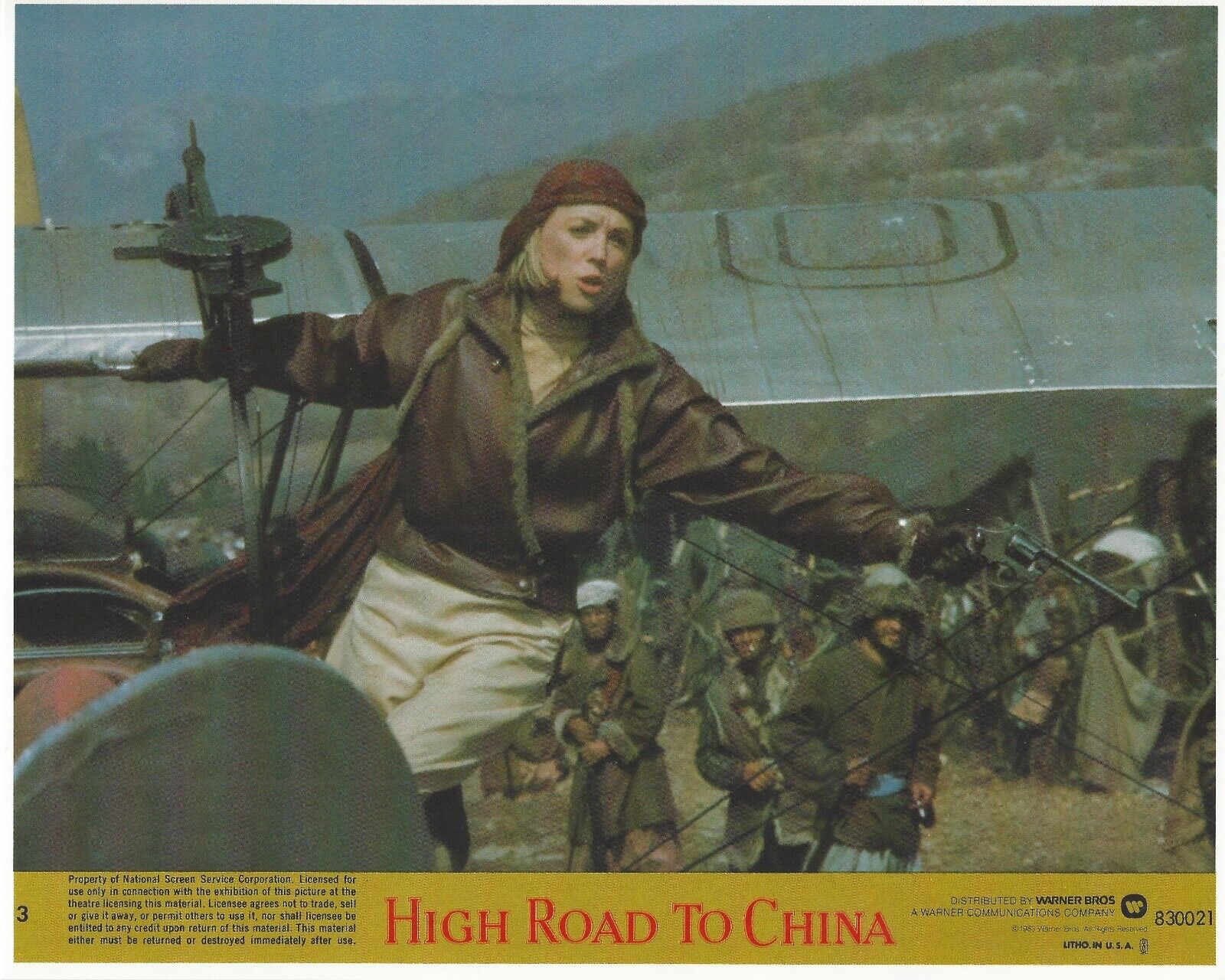 High Road To China Original 8x10 Lobby Card Poster Photo Poster painting 1983 #3 Tom Selleck