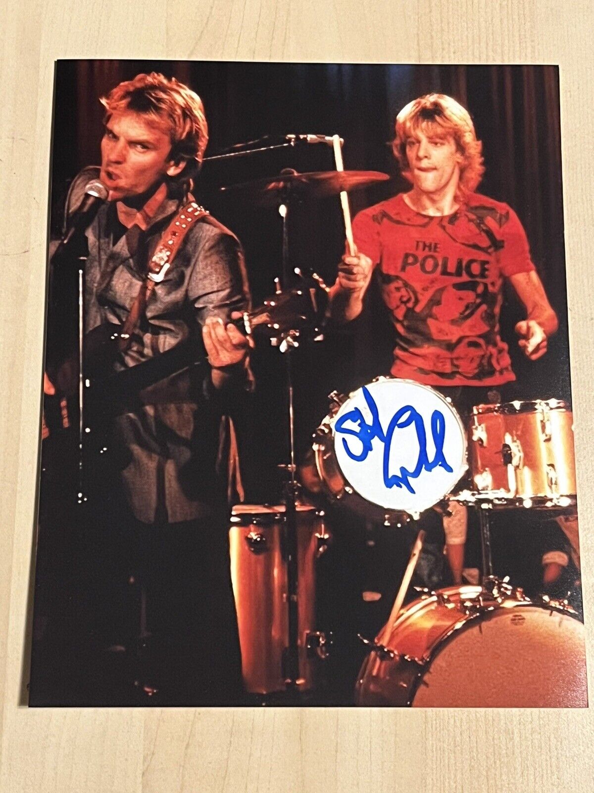 STEWART COPELAND SIGNED 8x10 Photo Poster painting AUTOGRAPHED THE POLICE ORIGINAL DRUMMER COA