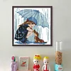 Girl And Dog-14CT Stamped Cross Stitch 29*30cm/11.42*11.81in