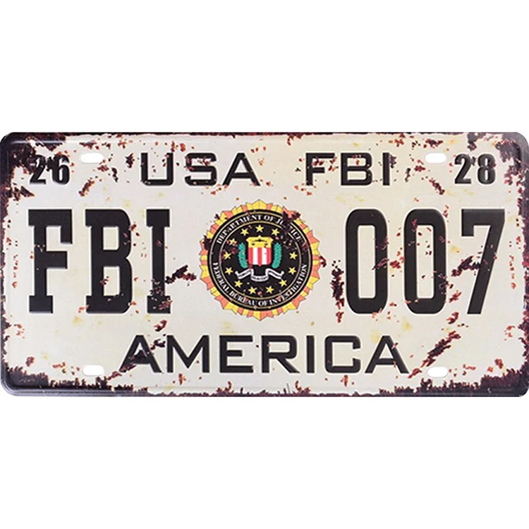 Fbi007 - Car License Tin Signs/Wooden Signs - Calligraphy Series - 6*12inches