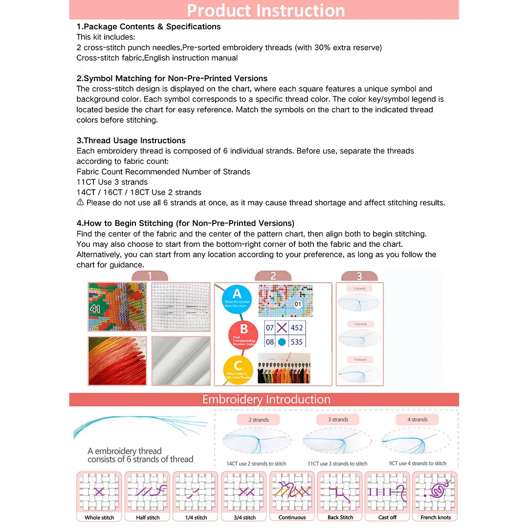 Magical Cat Full 14CT 2 Strands DIY Counted Cross Stitch Kits 40x40cm Embroidery Needlepoint Starter Kits for Adults Home Decor